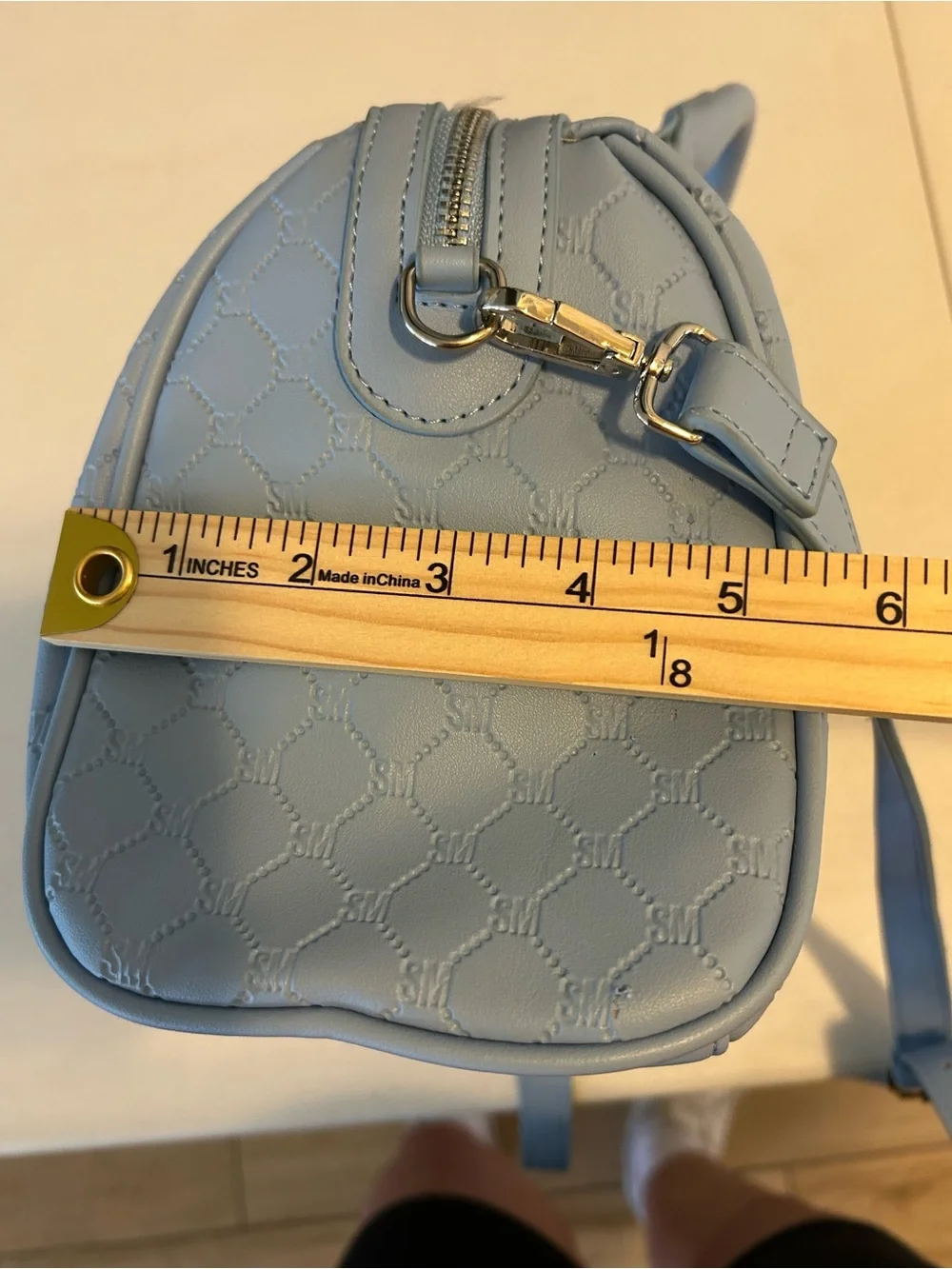 Steve Madden Sky Blue Quilted Crossbody Satchel sooo cute for back to school!!